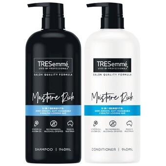 Woolworths Tresemme shampoo or conditioner 940ml offer