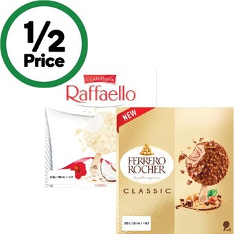 Woolworths Ferrero rocher or raffaello frozen dessert 280ml pk 4 – from the freezer offer