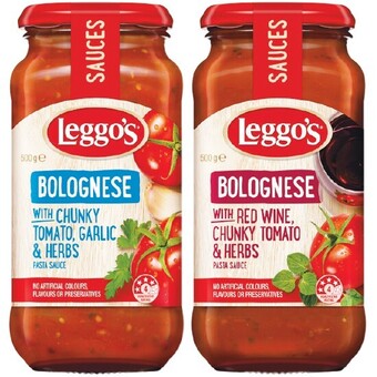 Woolworths Leggo’s pasta sauce 500g offer