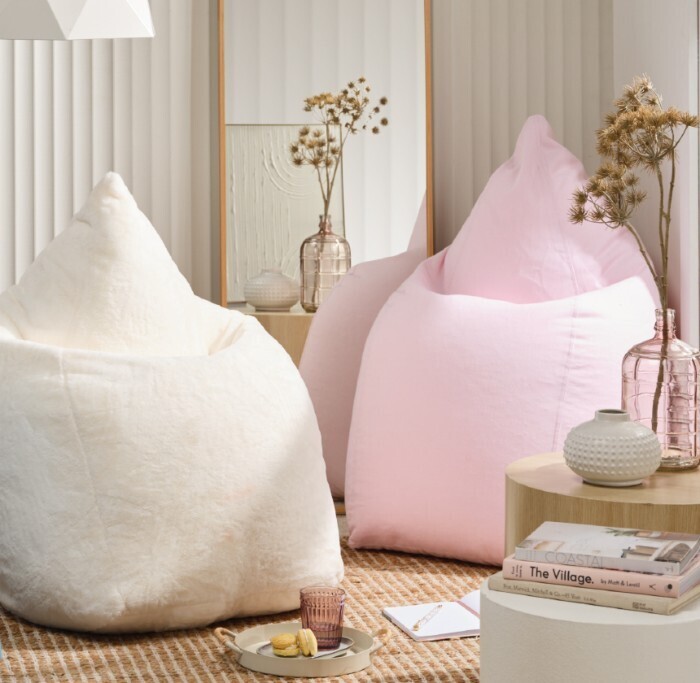 Ottomans & bean bags offer at Spotlight