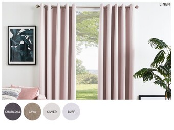 Spotlight Caine blockout eyelet curtains offer