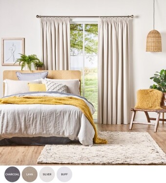 Spotlight Caine blockout pencil pleat curtains offer