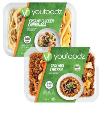 Coles Youfoodz regular meals 300g-350g offer