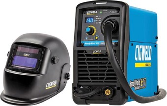 Cigweld handyweld 130 mig welder & auto darkening helmet combo