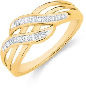 Angus & Coote 9ct gold diamond ring offer