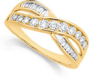 Angus & Coote 9ct gold diamond ring offer