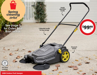Coles SABA Outdoor Push Sweeper offer