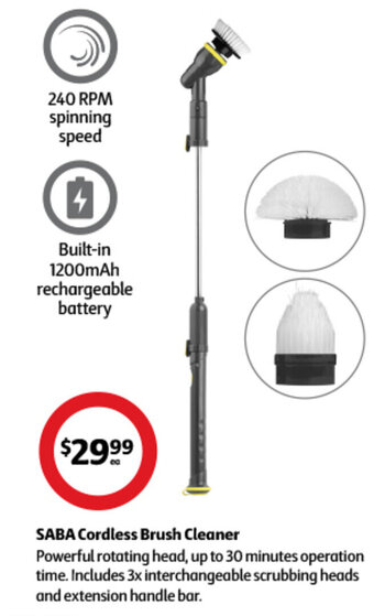 Coles SABA Cordless Brush Cleaner offer