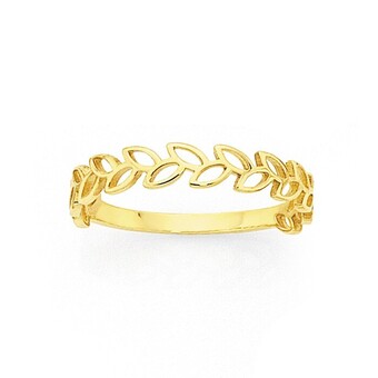 Goldmark 9ct gold wreath stacker ring offer