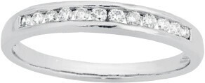 Goldmark 9ct white gold diamond channel set band offer