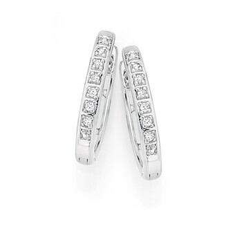 Goldmark 9ct white gold diamond earrings offer