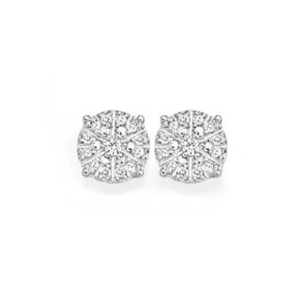 Goldmark 9ct white gold diamond earrings offer