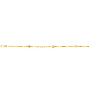Goldmark 9ct gold 25cm multi beads anklet offer