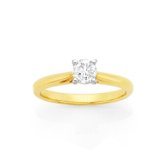 Goldmark 18ct gold diamond solitaire ring offer