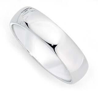 Goldmark Sterling silver 5mm light half round ladies ring offer