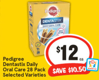 IGA Pedigree Dentastix Daily Oral Care 28 Pack Selected Varieties offer