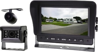 Autobarn Gator 7” dash mount reverse monitor - dual cameras & trailer cable kit offer