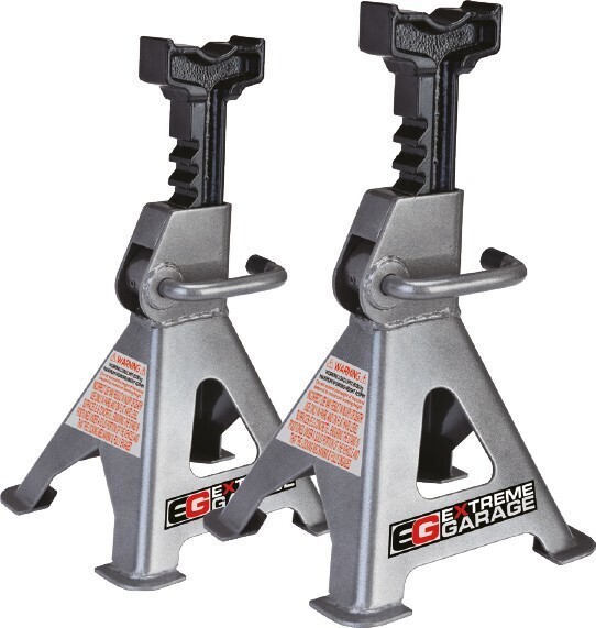 Extreme garage 3000kg ratchet type axle stands offer at Autobarn