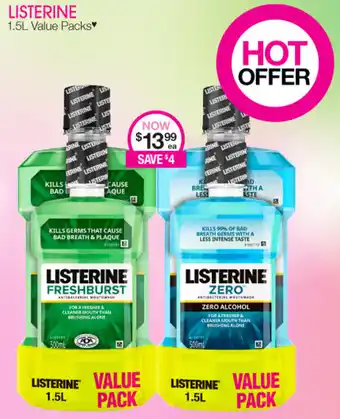 Priceline Listerine 1.5L Value Packs offer
