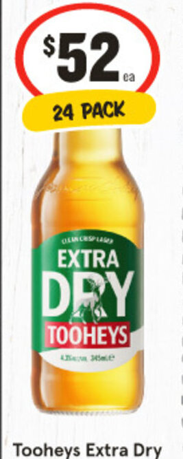 IGA Tooheys Extra Dry 24 PACK offer