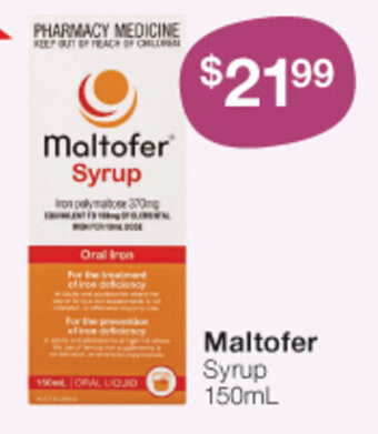 Pharmacy Best Buys Maltofer Syrup 150mL offer