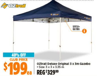 Anaconda Oztrail Deluxe Original 3 x 3m Gazebo offer