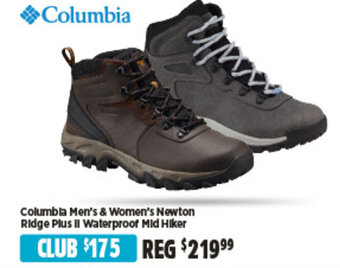 Anaconda Columbia Men's & Women's Newton Ridge Plus II Waterproof Mid Hiker offer
