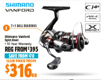 Anaconda Shimano Vanford Spin Reel offer