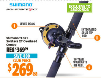 Anaconda Shimano TLD25 Solstace XT Overhead Combo offer