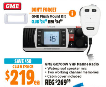 Anaconda GME GX700W VHF Marine Radio offer