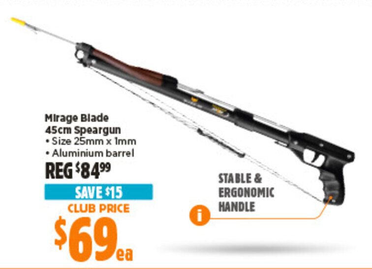 Mirage Blade 45cm Speargun offer at Anaconda