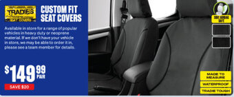 SuperCheap Auto CUSTOM FIT SEAT COVERS offer