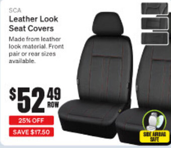 SuperCheap Auto SCA Leather Look Seat Covers offer