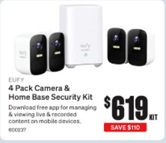 SuperCheap Auto EUFY 4 Pack Camera & Home Base Security Kit offer