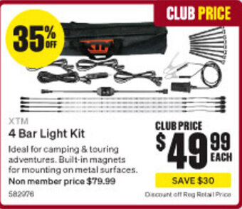 SuperCheap Auto XTM 4 Bar Light Kit offer