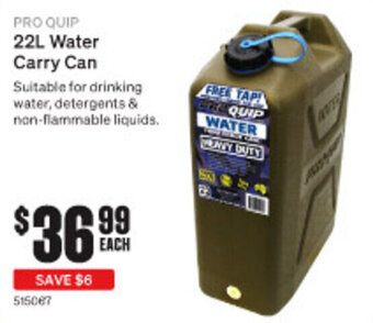 SuperCheap Auto PRO QUIP 22L Water Carry Can offer