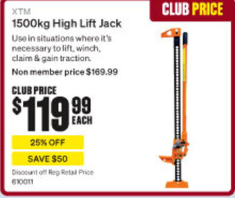 SuperCheap Auto XTM 1500kg High Lift Jack offer
