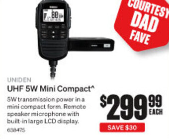 UNIDEN UHF 5W Mini Compact^