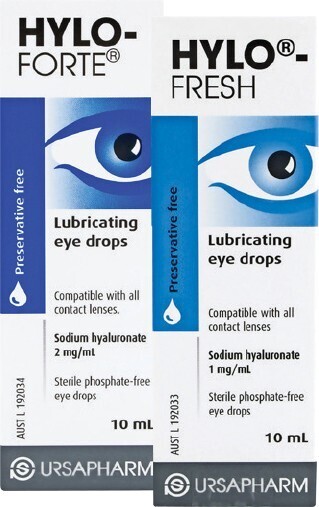 Hylo-forte or hylo-fresh lubricating eye drops 10ml