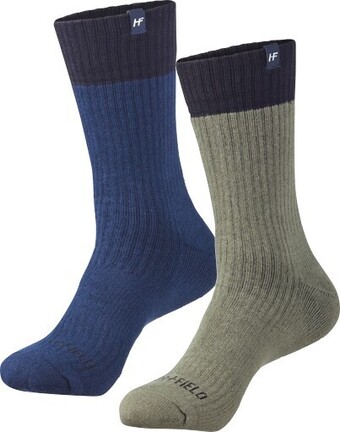 Hammer+field 2-tone thick crew socks 2 pack