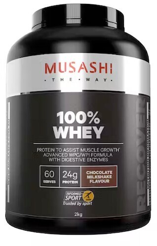 healthylife Musashi 100% whey chocolate milkshake 2kg offer
