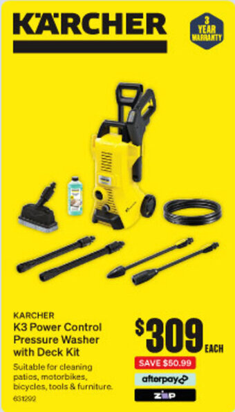 SuperCheap Auto KARCHER K3 Power Control Pressure Washer with Deck Kit offer