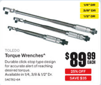 SuperCheap Auto TOLEDO Torque Wrenches* offer