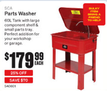 SuperCheap Auto SCA Parts Washer offer