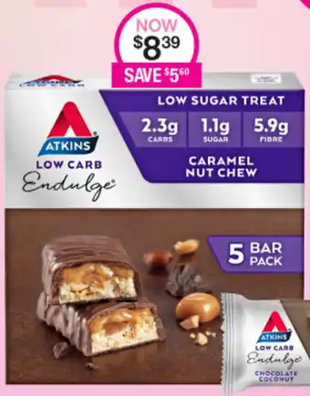 Atkins Low Carb Caramel Nutchew 5 Bar Pack