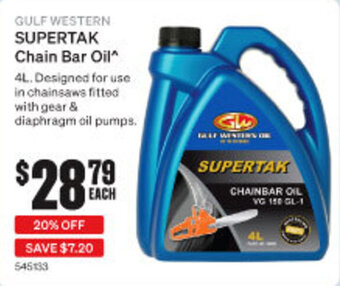 SuperCheap Auto GULF WESTERN SUPERTAK Chain Bar Oil* offer