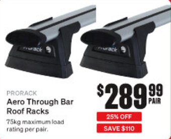 SuperCheap Auto PRORACK Aero Through Bar Roof Racks offer