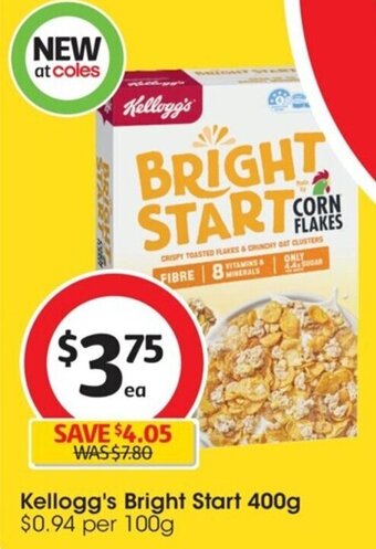 Coles Kellogg's Bright Start 400g offer