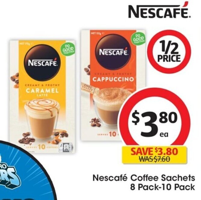 Nescafé Coffee Sachets 8 Pack10 Pack offer at Coles