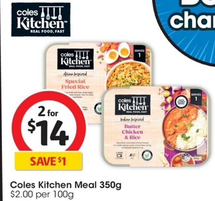 Coles Kitchen Meal 350g offer at Coles
